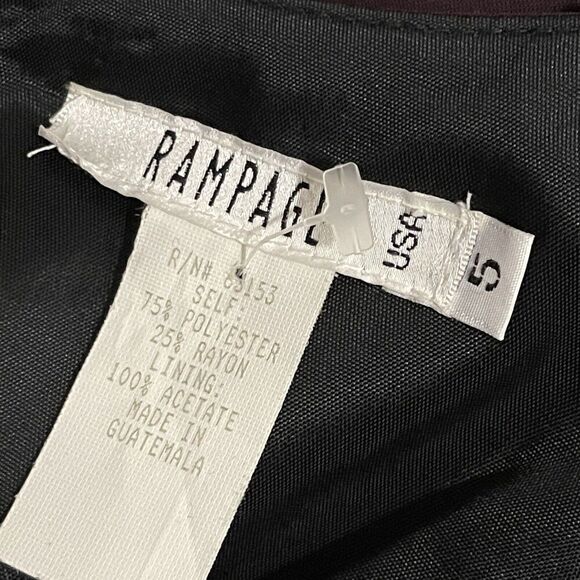 Vintage RAMPAGE Y2K Velvet Sleeveless Maxi Dress Size 5 Small Burgundy NWT 90s - Picture 8 of 10